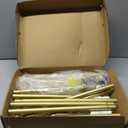 Over The Table Rod Stand with Clamps for Balloons, Flowers, and Decorations  Perfect for Weddings, Parties, and Celebrations  33 to 93 Length, 13 to 55 Height, Gold