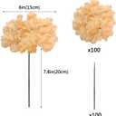 WEISPARK 100PCS Artificial Hydrangea Flowers, Fake Flowers Silk Hydrangea Full Flowers Heads with Stems for Wedding Home Party Shop Baby Shower Decor (Champagne)