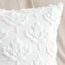 2 x Artscope Maple Leaf Fall Pillow Covers 18 x 18 Set of 2 Decorative Autumn Harvest Holiday Throw Pillow Cases Soft Plush Faux Fur Couch Cushion Case for Farmhouse Sofa Bed Room Home Decor-White
