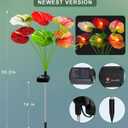 Solar Lights Outdoor - Unique Solar Anthurium Lights Solar Plant Waterproof Decor for Garden, Lawn, Patio, Thoughtful Gift for Garden Lovers