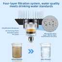 Filtered Shower Head Rainfall Showerhead with Filters Stainless Steel Reduces Chlorine and Heavy Metals Square 8 Inch Showerhead Matte Black