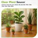 30 Packs Clear Plant Saucers for Indoor Outdoor Use 4/6/8/10/12/14 Inches Heavy Duty Plastic Plant Trays for Planter Bulk Flower Pot Drip Trays to Catch Water, Round Transparent
