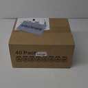 40 Pack Plastic Jars with Lids, Gencywe 8 oz Clear Slime Cosmetics Containers with Pen and Labels, Leakproof Storage Jars, PET Empty Jars with Black Lids for Kitchen Cookie Candy Spices Dry Food Cream