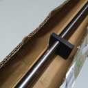 Heavy Duty Curtain Rods, 1 1/8 Inch Diameter Single Curtain Rod 72-144Inch(6-12ft) Extendable Length with End Caps Adjustable Modern Brackets-Matte Nickel