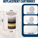 20-Stage Shower Filter Replacement Cartridge, Universal Fit for Most Filtered Shower Head - High Flow Multi-Stage Water Softener for Hard Water, Chlorine & Impurities Removal