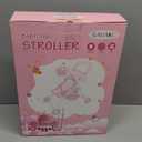 GAGAKU Baby Doll Stroller for Toddlers, Foldable Toy Stroller with Storage Basket and Bag, Diapers - Reborn Doll Accessories for Girls & Kids Ages 3+, Pink