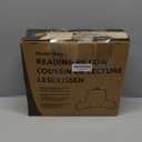 Blissful Diary Reading Pillow, Backrest Pillow with Shredded Memory Foam for Adult & Children, Designed for Bed and Couch Sitting Up, Includes Arms, Pockets and Washable Cover, Off White