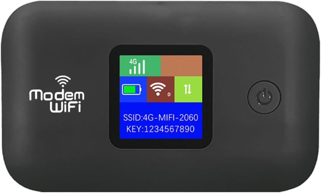 4G LTE Wi Fi Mobile Hotspot, Portable Wi Fi Hotspot for Travel, 10 Connected Devices, Cordless Internet Router Devices with SIM Card Slot, for Europe Africa Southeast Asia