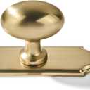 khtumeware 10 Pack Champagne Bronze Cabinet knobs with blackplate Solid Heavy Duty Bifold Closet Door Knobs with Backplate Hardware for Kitchen Bathroom and Dressing Table