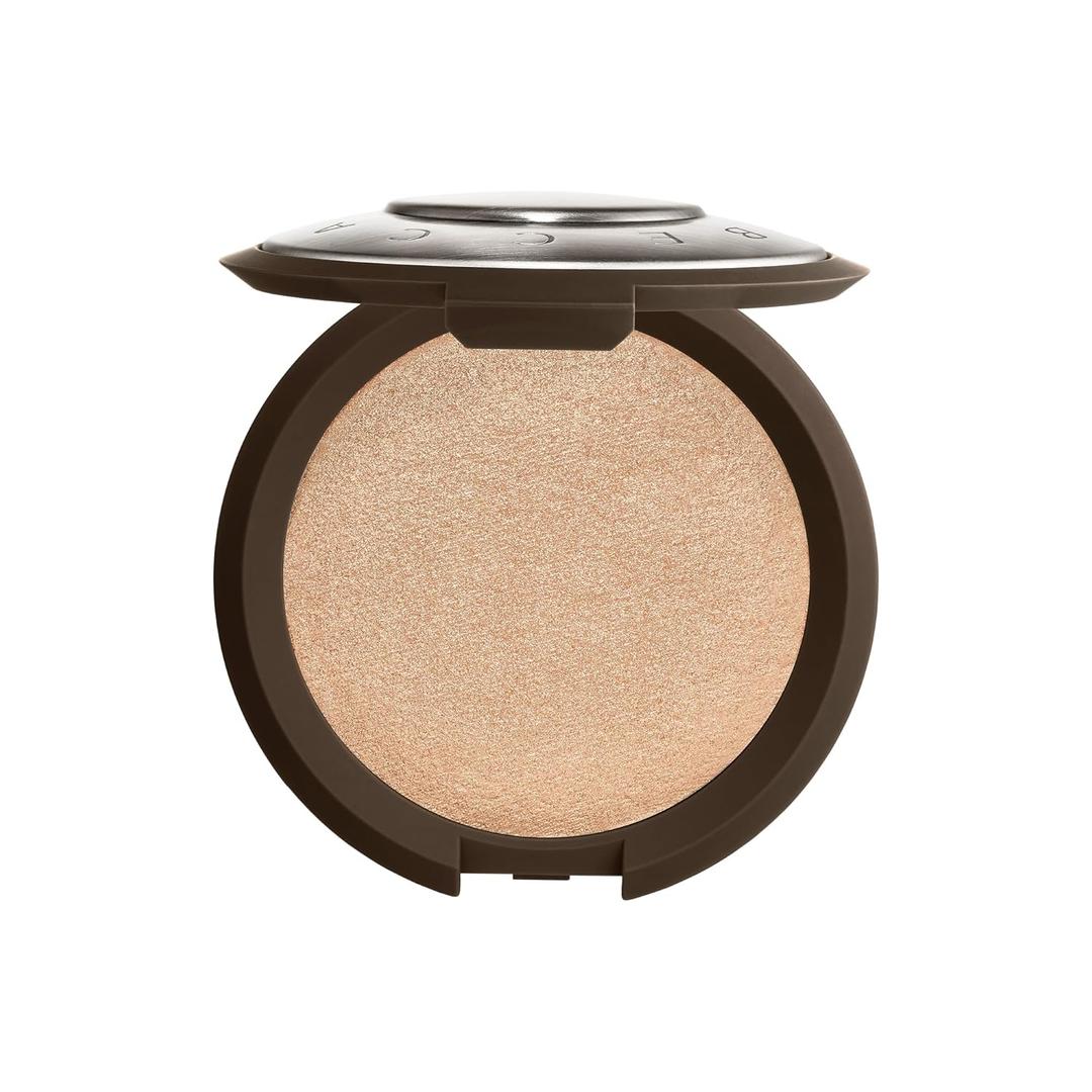 Smashbox X BECCA Shimmering Skin Perfector Pressed Highlighter | Luminous Glow + Buildable, 0.25 Ounce (01 Opal (white gold w/ soft pink pearl))