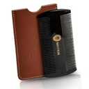 Premium 100% Oxhorn Dual-Action Beard Comb with Genuine Leather Case – the Perfect Beard Grooming Gift for Men by Man & Mane.