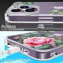 GiiKa for iPhone 14 Pro Case with Screen Protector, 6.1" Clear Full Body Shockproof Protective Floral Girls Women Hard Case with TPU Bumper Cover Phone Case for iPhone 14 Pro, Camellia