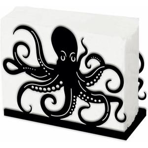 SUPERDANT Octopus Napkin Holder for Tables Animal Iron Napkin Holder Openwork Design Napkin Holders Ocean Theme Napkin Stand Practical Decoration for Kitchen Countertop Restaurant