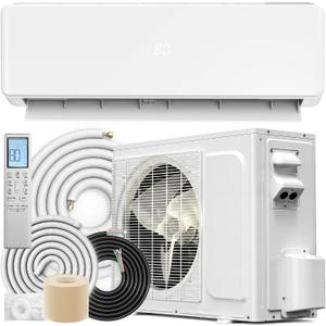 YITAHOME 20 SEER2 12000BTU Mini Split AC/Heating System 115V, Pre-charged Inverter AC Cool & Heat Up to 750 Sq. Ft, Pure Design, Compatible with 3 Level Eco Mode, Complete Installation Kit, White
