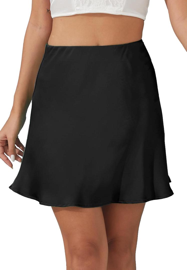 Mist Azur Women's Elegant Silky Satin Mini Skirt High Waist Bias Cut Short Skirt Leopard Print Mini A Line Skirts for Women (Medium) Mist Azur Women's Elegant Silky Satin Mini Skirt High Waist Bias Cut Short Skirt Leopard Print Mini A Line Skirts for Women (Medium)