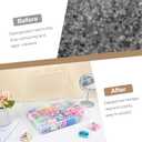 DILIBRA Large Bead Organizer Box, 66 Pcs Small Clear Storage Containers with Labels, Mini Bead Organizers and Storage Craft Case with Handle for Jewelry Bracelet Screws Seeds Diamonds Arts Small Parts