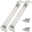 Window Hinges, Casement Window Stays, Casement Window Stopper, Casement Window Brace, Casement Window Lock, Angled Fixed Base, Sprayed Silver Style, 02 Model, 6 Fixed Slots, 1 Pair
