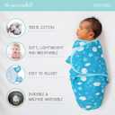 The Peanutshell Baby Swaddle Set for Boys or Girls - Unisex 3 Pack- Cloud & Stars (Medium/Large | 3-6 Months)