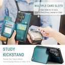 Vinich for Samsung Galaxy S26 Ultra Wallet Case with Card Holder, RFID Blocking Credit Slots Kickstand Shockproof Phone Cover for Women Men, Bluish Green