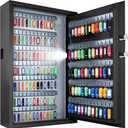 144 Position Key Lock Box Wall Mount with Combination Lock, Anti-theft Heavy Duty Key Safe with Adjustable Racks, Numbered Hooks and Colorful Key Tags, Key Box Organizer for Home Car Schools Office