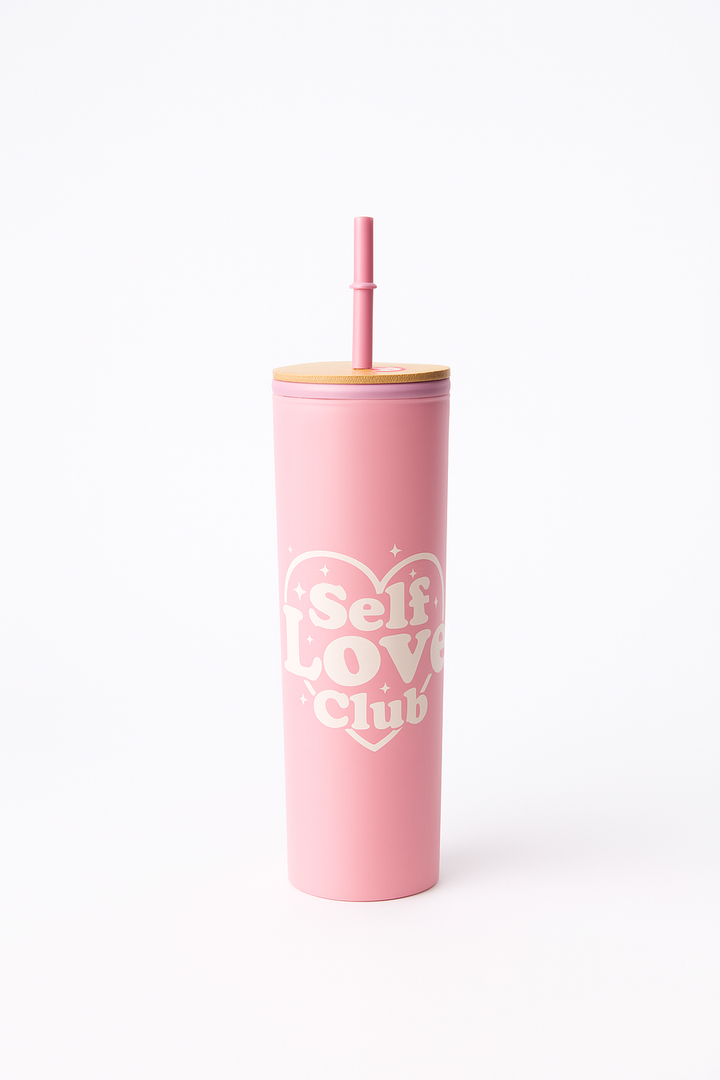 24 FL OZ Self Love Club TUMBLER WITH BAMBOO LID