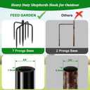 FEED GARDEN 76'' Bird Feeder Pole, Heavy Duty Shepherds Hooks for Outdoor with 7-Prong Base, Adjustable Shepherds Hook for Hummingbird Feeder, Lanterns, Plants, Wedding Decor (1 Pack)