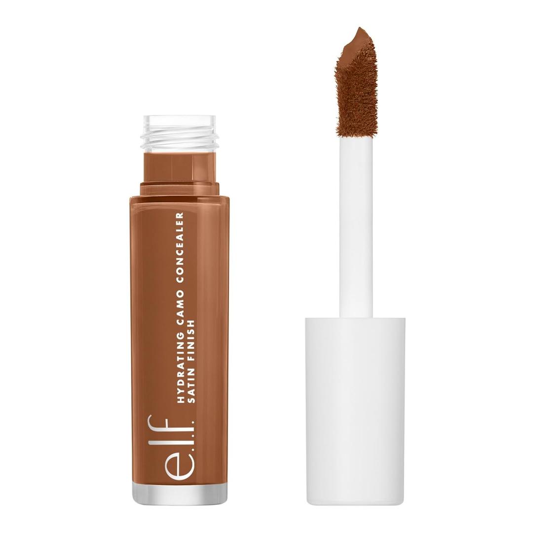 e.l.f. Hydrating Camo Concealer, Covers Blemishes & Under-Eye Circles, Full-Coverage & Delivers A Satin Finish, Vegan & Cruelty-Free, Rich Chocolate (0.2 Fl Oz (Pack of 1))