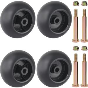 CheeMuii 753-04856A Lawn Mower Deck Wheels Kit 4 Pack 5 Inch Mower Deck Wheels Replace for 753-04856A 734-3058B 738-3056 Fit for Most 42" 46'' 48'' 50" 52'' and 54" Mower Deck