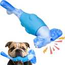 Dog Toys for Aggressive Chewers, Interactive Dog Chew Toy for Large Dogs, Indestructible Squeaky Toys to Keep Them Busy, Tough Toys for Medium/Large Dogs Blue