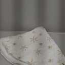 Sattiyrch Sequin Christmas Tree Skirt with Golden Snowflakes,Faux Fur White Soft Christmas Decorations for 4FT 5FT Xmas TreeGolden Sonwflakes,30in