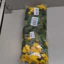 19 Inch Artificial Fake Flowers for Outdoor,4 Pcs Yellow Faux Silk Petunias Spring Flowers for Outside for Indoor Porch Planter Front Door Garden Patio Window Box Home Decor