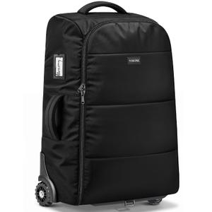 YOREPEK Padded Stroller Travel Bag with 2 Smooth Wheels | for UPPAbaby Vista V2/V3 & Cruz V2 (Rear Wheels Removal Needed), Wheels Storage Bag, Dual Handles, Quick Roll-up Foldable