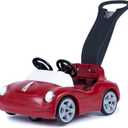 Step2 Side-by-Side Push Around Roadster, Kids Push Car, 2 Seat Ride On Car, Seat Belts & Horn, for Toddlers 1.5-4 Years Old, Red, 36" H X 25" W X 48" D