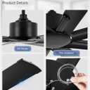 ZMISHIBO 84 Inch Ceiling Fans No Light, Large Industrial Ceiling Fan with 8 Aluminium Blades, Quiet DC Motor, 6 Speeds, Modern Ceiling Fan without Light for Garage/shop/living room,Black