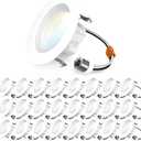 Sunco 24 Pack 4 Inch LED Recessed Lights, Retrofit Can Lighting, 660 LM, 11W (40W Equivalent), Selectable CCT 2700K/3000K/4000K/5000K, Dimmable, Baffle Trim, Replacement Conversion Kit UL (5 CCT in One (2700K, 3000K, 3500K, 4000K, 5000K))