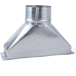 3 1/4-Inch x 10-Inch to 6-Inch Diameter Galvanized Rectangular to Round Duct Transition Microwave Vent Kit Round Transition Vent Adapter for Connecting HVAC Range Hood Ducting Fittings6inch