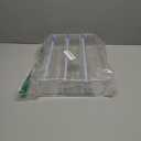 Tin Foil Organizer for Drawer with 12 Labels, Plastic Wrap Dispenser with Cutter, 3 in 1 Acrylic Aluminum Foil Holder, 2 Drawer Organizer for Kitchen Compatible with 12" Roll