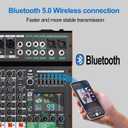 Depusheng TG8 professional dj audio mixer 8 channel input and dual group output with 99-bit dps reverb chip bluetooth usb recording and mp3 playback suitable for stage, bar, recording studio