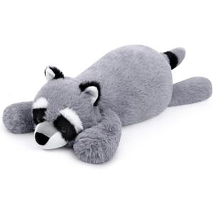 Raccoon Plush, 23 In Weighted Raccoon Stuffed Animals, Cute Plush Toys Realistic Raccoons Body Pillow Hug Sleeping Fluffy Animal Toys for Kids, Bed Decor Plushie Doll Birthday Gift