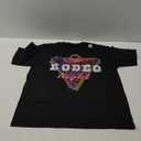 Rodeo Night Leopard Neon Cowboy Hat T-Shirt, Size Large