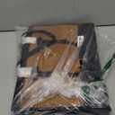 LOVEVOOK Laptop Bag for Women, 15.6 inch Canvas Laptop Tote, Large Capacity Work Bag with Clutch Purse, Office Business Briefcase, Casual Handbag for Travel, College, Teacher, School (Black & Brown)