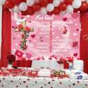 Valentine's Day Christian Backdrop for God John 3:16 Happy Valentines Day Banner Background 7x5FT Christian Valentines Day Decorations for School Classroom