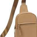 CHOLISS Small Sling Bag for Women and Men, Crossbody Bags Trendy Fanny Packs Chest Bag with Extended Strap (A06 Brown)