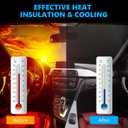 3 x Front Windshield Sun Shade Compatible with Chevrolet Tahoe 2021-2025 Custom Fit Update Foldable Window Sunshade Auto Heat Shield Protector Block UV Rays Keep Your Car Cooler