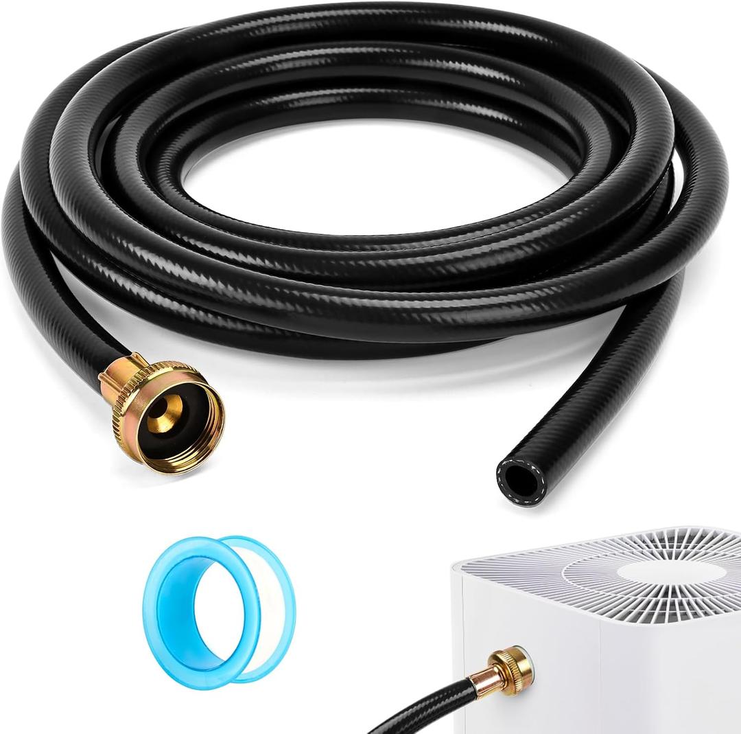 UNIFAMILY 12 Ft Dehumidifier Drain Hose 3/4 Inch FHT, Thickened Dehumidifier Hose with Galvanized Connectors to Prevent Water Leakage, Drain Hose for Dehumidifier Fits for Most of Dehumidifiers