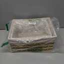 Amaredom Floral Wicker Baskets, Handwoven Multi-size 3-Pack Storage Baskets Set, Perfect For Home Organizing, Storage and Décor - Beige