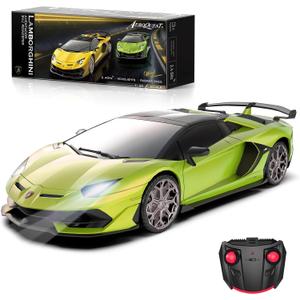 Lamborghini Remote Control Car, 1:24 Scale Electric Sport Racing Hobby Toy Car Lamborghini Model Vehicle for Boys Girls Birthday Gifts, Green