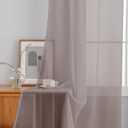 Extra Long Sheer Curtains, Light Filtering Grommet High Ceiling Drapes, 2 Story Curtains for Living Room and Loft(1 Panel, Brown, 52"x168")