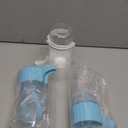 Weewooday 3 Pieces Automatic Bird Feeder Cage Water Dispenser Bird Water Feeder Hamster Cage Waterer Accessory Drinker Bottle for Hamster Parrot(Cute Style,Blue, White,490 ml)