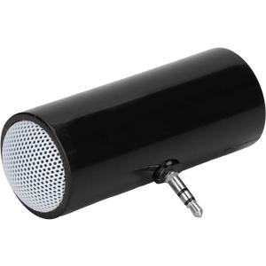 ciciglow Mini Speaker, Portable 3.5mm Plug Stereo Speaker for Smart Phones, Tablets, Laptops, MP3, and MP4 (Black)